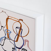 "vase outline" - Art Print in caramel by Cass Loh - Frame Close-up