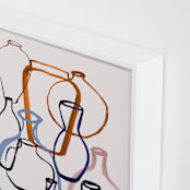"vase outline" - Art Print in caramel by Cass Loh - Frame Close-up