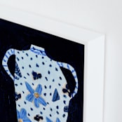 "Delft Blue" - Art Print in Powder Blue by Lottie Aldarwish - Frame Close-up