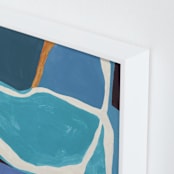 "Contrast" - Art Print in Ocean Blue by Lena Erysheva - Frame Close-up