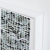 "Pebbles" - Art Print in Mist by Kelly Ventura - Frame Close-up