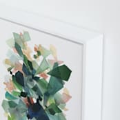 "Emerald Gems" - Art Print in Emerald Green by Yao Cheng Design - Frame Close-up