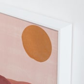 "Sand mountains" - Art Print in Apricot by Annie Shapiro - Frame Close-up