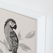 "Tropical Birds I" - Art Print in Sand by Teju Reval - Frame Close-up