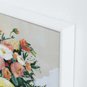 "Peach and Yellow Peony" - Art Print in Peony Peach by Kirsta Benedetti - Frame Close-up
