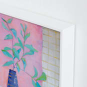 "Home again" - Art Print in Pink by Lottie Aldarwish - Frame Close-up