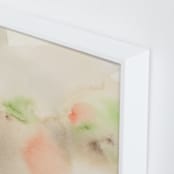 "A Secret Garden I" - Art Print in Beige by M Gloria Hunter - Frame Close-up
