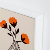 "rouge l" - Art Print in Poppy by Marabou Design - Frame Close-up
