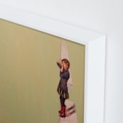 "Vantage Point" - Art Print in Minty Lime by Jamie Peterson - Frame Close-up