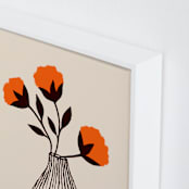 "rouge l" - Art Print in Poppy by Marabou Design - Frame Close-up