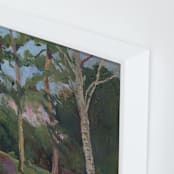 "Evening Walk" - Art Print in Forest Green by Catilustre - Frame Close-up