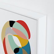 "Home" - Art Print in Cerulean by Christina Flowers - Frame Close-up