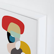 "Off the Coast On the Shore" - Art Print in Cerulean by Christina Flowers - Frame Close-up