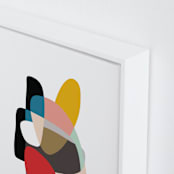 "Up Down and Back Around" - Art Print in Cerulean by Christina Flowers - Frame Close-up