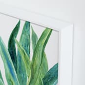 "Tropical plants I" - Art Print in Evergreen by Alexandra Dzh - Frame Close-up