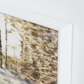 "Winter Walk" - Art Print in Gold Orche by Amy Hall - Frame Close-up
