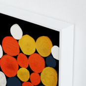"Unity" - Art Print in Spice orange by Deborah Velasquez - Frame Close-up