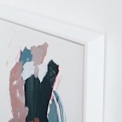 "Mark No. 3" - Art Print in Dark Teal by Kara Schlabaugh - Frame Close-up