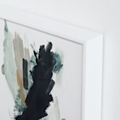 "Mark No. 5" - Art Print in Navy Blue by Kara Schlabaugh - Frame Close-up