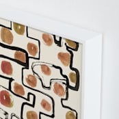 "Plainful" - Art Print in papaya by Bethania Lima - Frame Close-up
