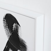 "Swash" - Art Print in Charcoal by MinimalType - Frame Close-up