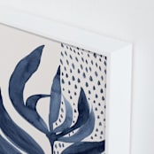 "Asymmetric balanced flower" - Art Print in Indigo AF by Bethania Lima - Frame Close-up