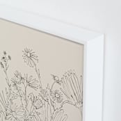 "Field of wild flowers I" - Art Print in Sand by Catilustre - Frame Close-up