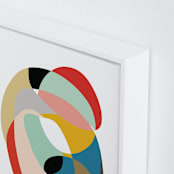 "Home" - Art Print in Cerulean by Christina Flowers - Frame Close-up