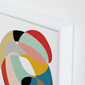 "Home" - Art Print in Cerulean by Christina Flowers - Frame Close-up