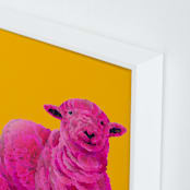 "Fiona" - Art Print in Mustard Yellow by Laura Gatewood - Frame Close-up
