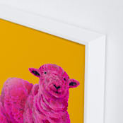 "Fiona" - Art Print in Mustard Yellow by Laura Gatewood - Frame Close-up