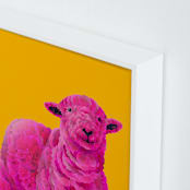 "Fiona" - Art Print in Mustard Yellow by Laura Gatewood - Frame Close-up