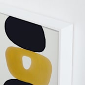 "New Dance" - Art Print in Ochre by Deborah Velasquez - Frame Close-up