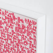 "HA-HA-HA-HA" - Art Print in Rose by Kate Roebuck - Frame Close-up