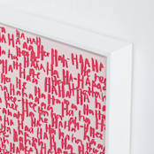 "HA-HA-HA-HA" - Art Print in Rose by Kate Roebuck - Frame Close-up