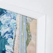 "Pacific Coast Highway" - Art Print in Pacific Teal by Denise Wong - Frame Close-up