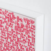 "HA-HA-HA-HA" - Art Print in Rose by Kate Roebuck - Frame Close-up