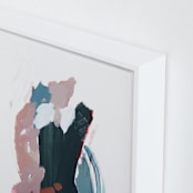 "Mark No. 3" - Art Print in Dark Teal by Kara Schlabaugh - Frame Close-up