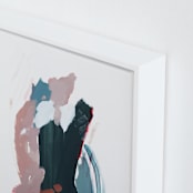 "Mark No. 3" - Art Print in Dark Teal by Kara Schlabaugh - Frame Close-up