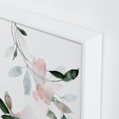 "Journeying" - Art Print in Coral by Stephanie Ryan - Frame Close-up