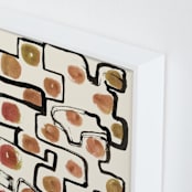 "Plainful" - Art Print in papaya by Bethania Lima - Frame Close-up