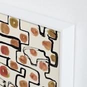 "Plainful" - Art Print in papaya by Bethania Lima - Frame Close-up