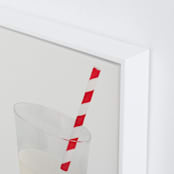 "Whole Milk" - Art Print in Warm Grey by Monica Loos - Frame Close-up