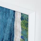 "Indigo Sea" - Art Print in Indigo Sea Blue by Denise Wong - Frame Close-up