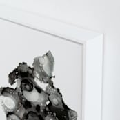 "Single Plasma" - Art Print in Monochrome by AT ORIGINALS - Frame Close-up