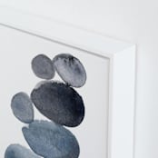 "stone pile" - Art Print in indigo blue by Kelly Witmer - Frame Close-up