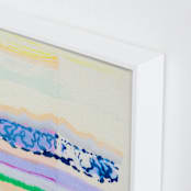 "Happy Inside" - Art Print in Apricot Sunshine by HAPI ART - Frame Close-up