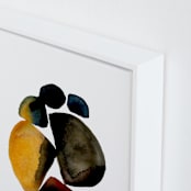 "Interim" - Art Print in Gamboge by Kiana Lee - Frame Close-up
