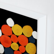 "Unity" - Art Print in Spice orange by Deborah Velasquez - Frame Close-up