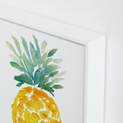 "ananas " - Art Print in fresh pineapple by Kiana Lee - Frame Close-up